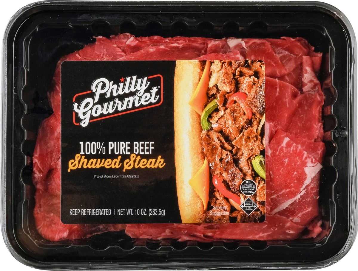slide 5 of 9, Philly Gourmet 100% Pure Beef Shaved Steak 10 oz, 10 oz