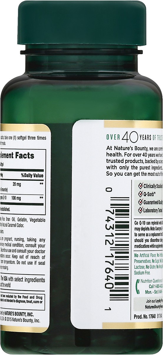 slide 6 of 9, NATURES BOUNTY Coq10 100Mg+ L-Carnitine Rapidrls Softgels, 100 mg