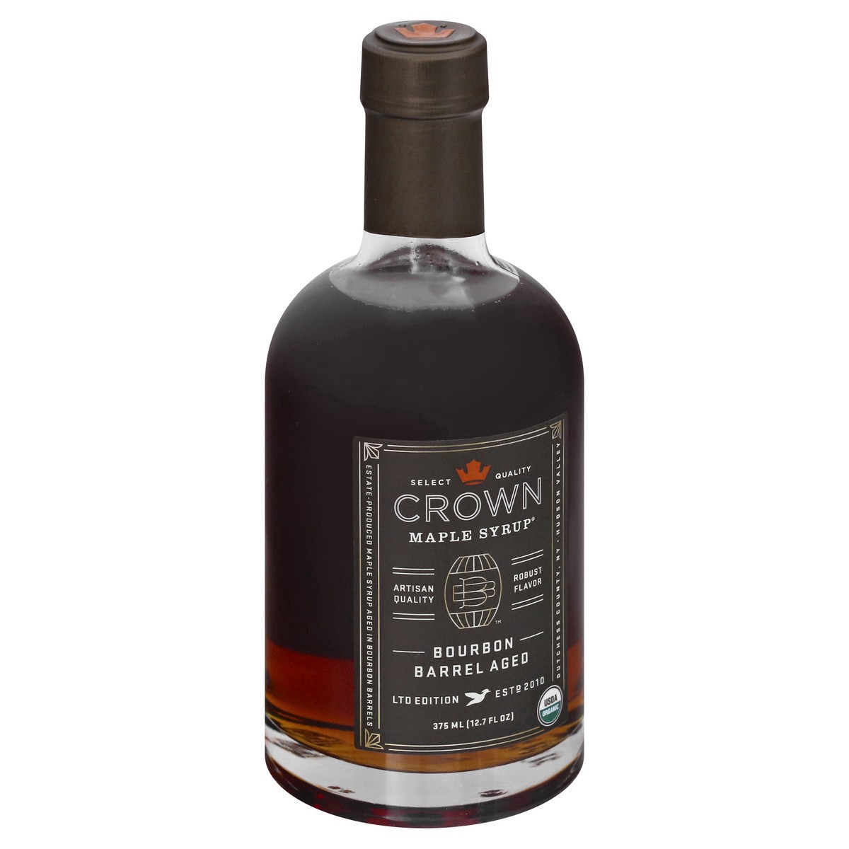 slide 2 of 9, Crown Bourbon Barrel Aged Maple Syrup 375 ml, 375 ml