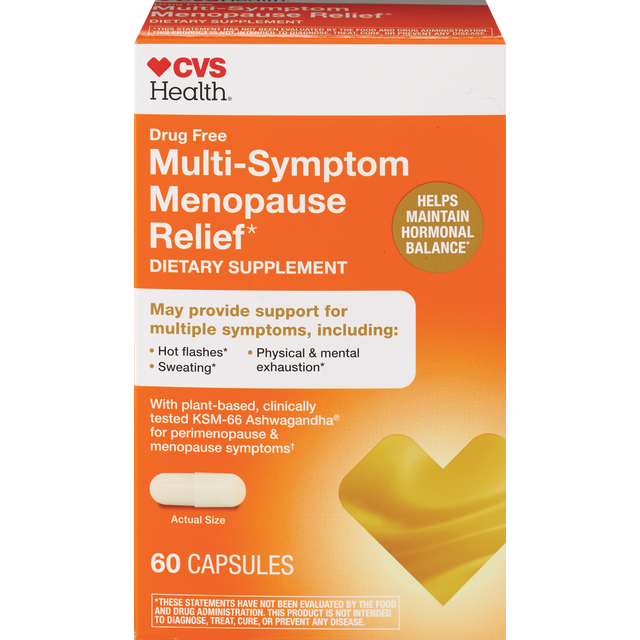 slide 1 of 1, CVS Health Menopause Relief Capsules, 60 ct