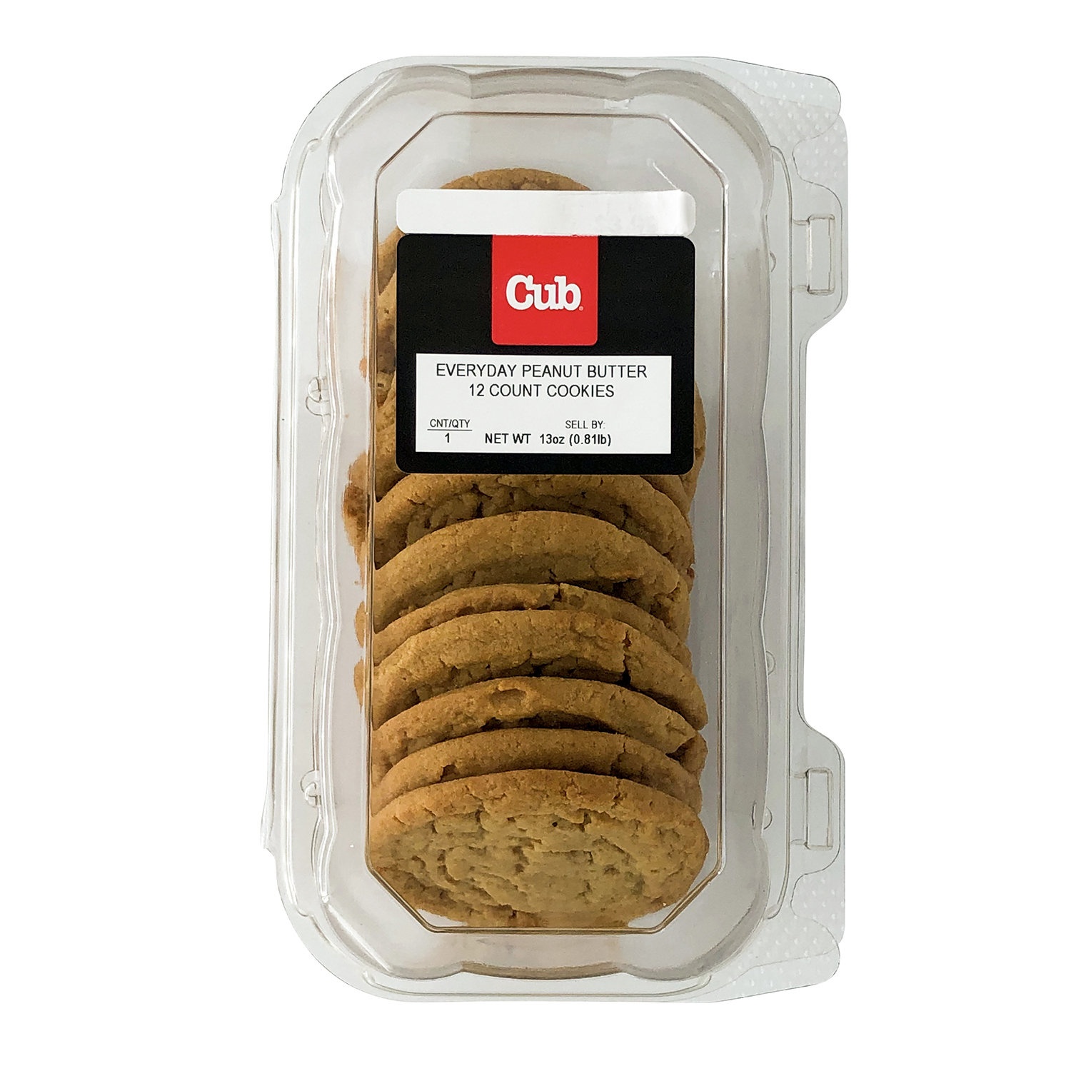 slide 1 of 1, Cub Bakery Peanut Butter Cookies 12 Count, 1 Each, 12 ct