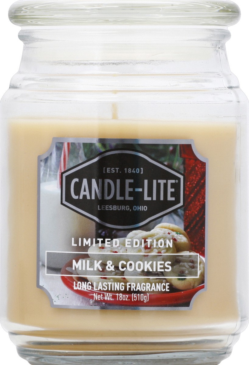 slide 6 of 6, Candle-Lite Limited Edition Milk & Cookies Scented Jar Candle - Cream, 18 oz