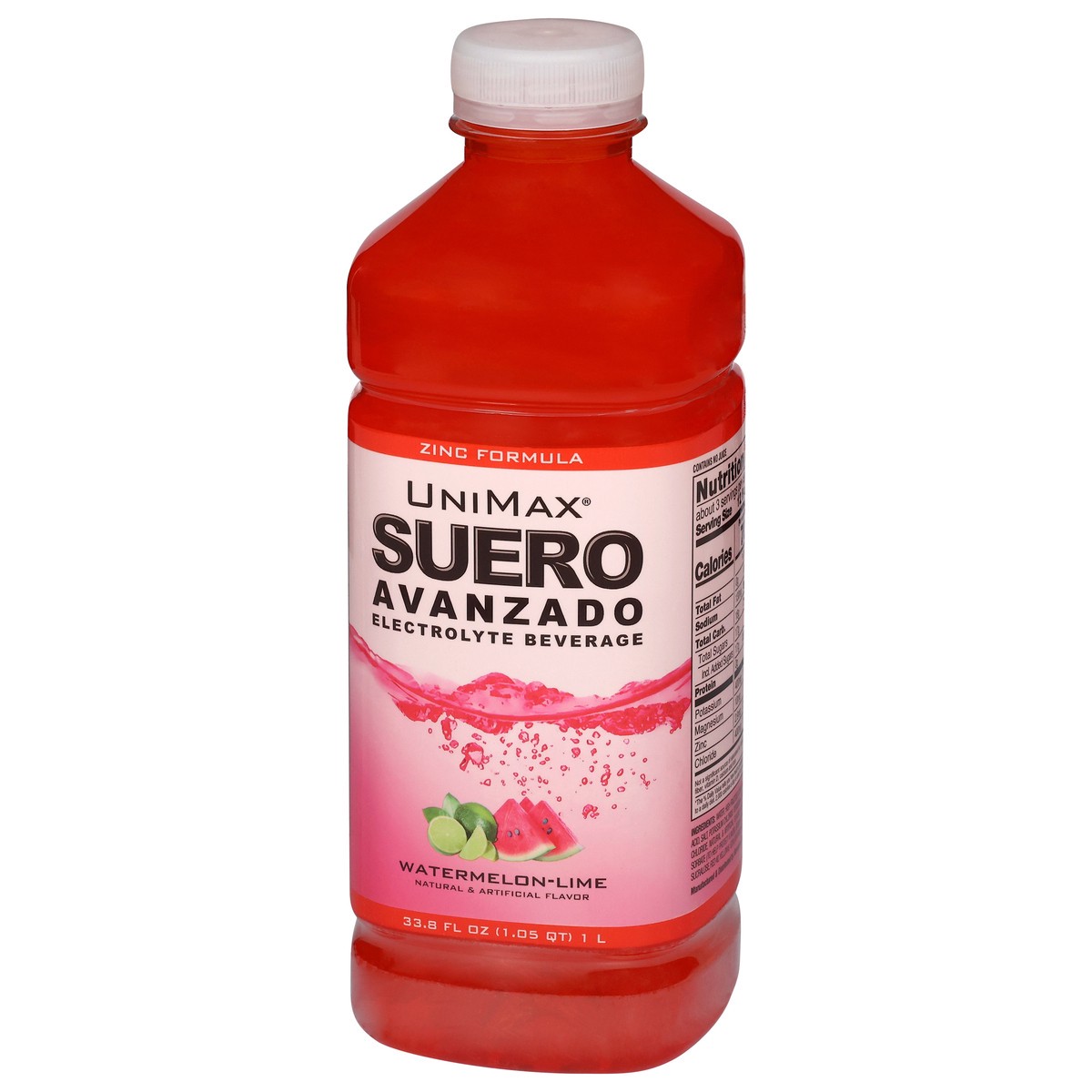 slide 14 of 14, SueroMax Unimax Watermelon-Lime Electrolyte Beverage 33.8 fl oz, 33.8 fl oz
