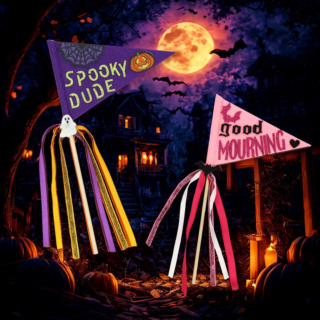 slide 4 of 4, 10" Spooky Dude Pennant By Creatology, 10 in