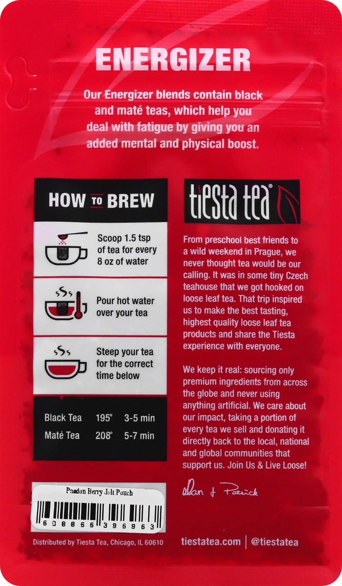 slide 4 of 9, Tiesta Tea Energizer Passion Berry Jolt Black Tea 1.5 oz, 1.5 oz