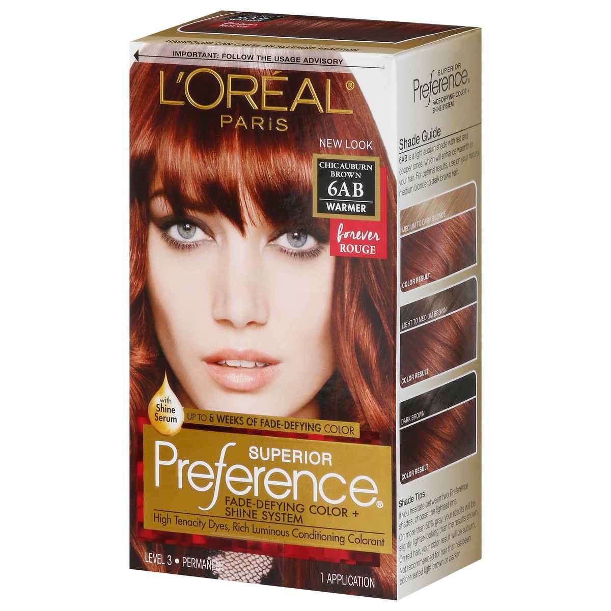 slide 7 of 9, L'Oréal Fade-Defying Color + Shine System 6ab Chic Auburn Brown, 1 ct