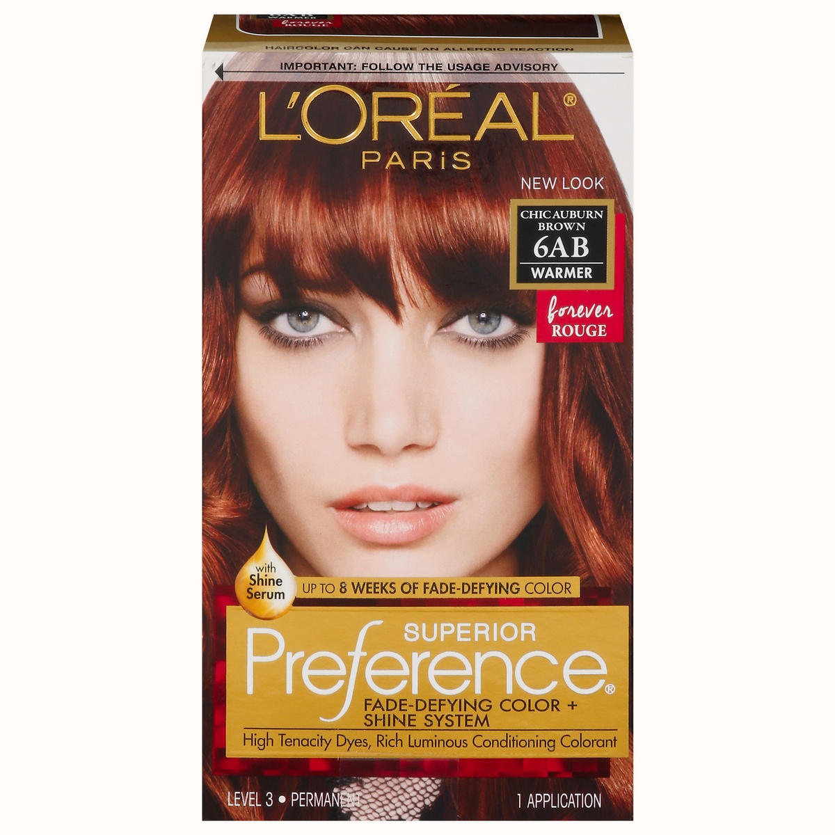 slide 1 of 1, L'Oréal Superior Preference Fade-Defying Color + Shine System 6ab Chic Auburn Brown, 1 ct