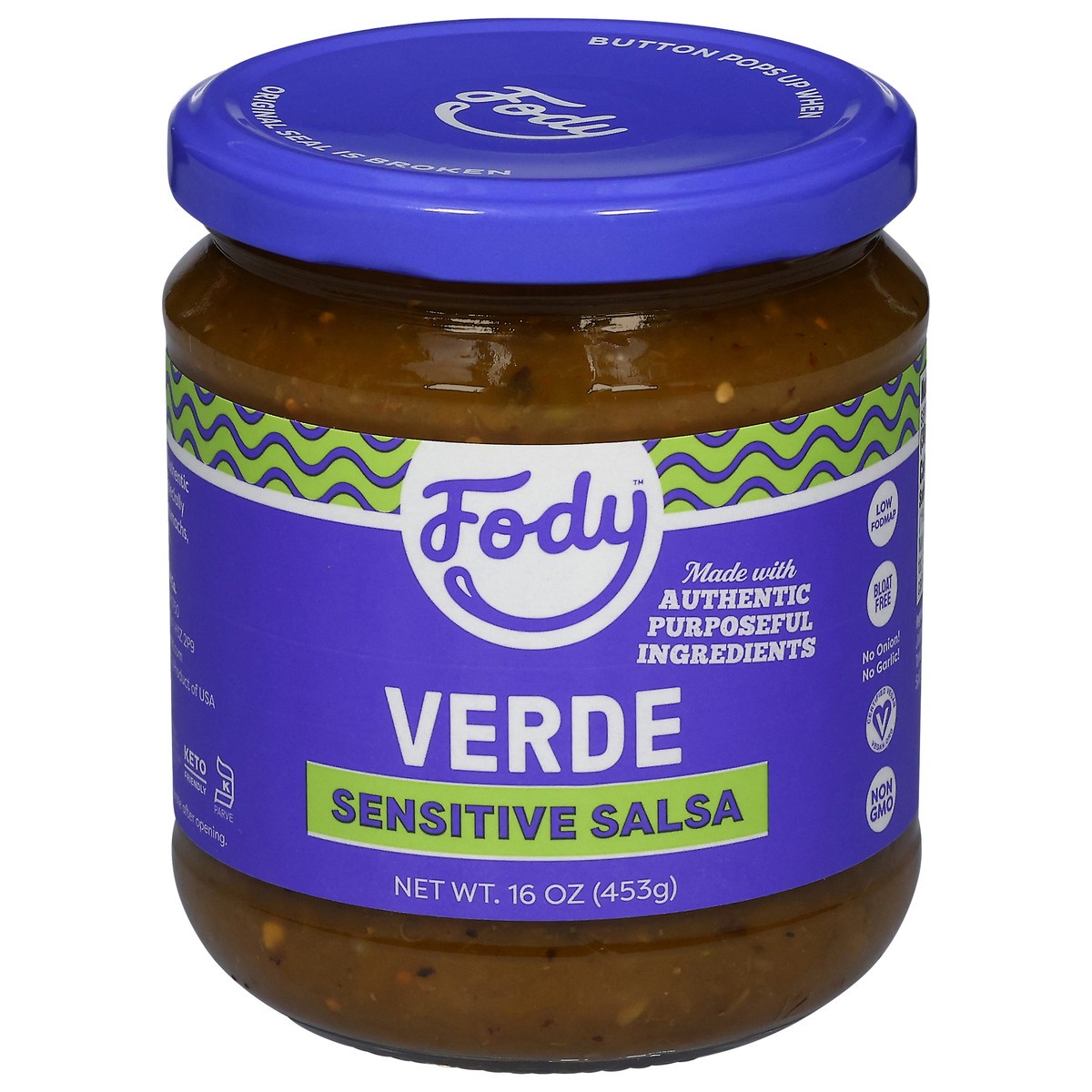 slide 1 of 9, Fody Verde Sensitive Salsa 16 oz, 16 oz