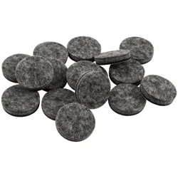 Super Sliders 1" Round Heavy-Duty Self-Stick Felt Pads for Hardwood, Gray