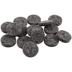 Super Sliders 1" Round Heavy-Duty Self-Stick Felt Pads for Hardwood, Gray