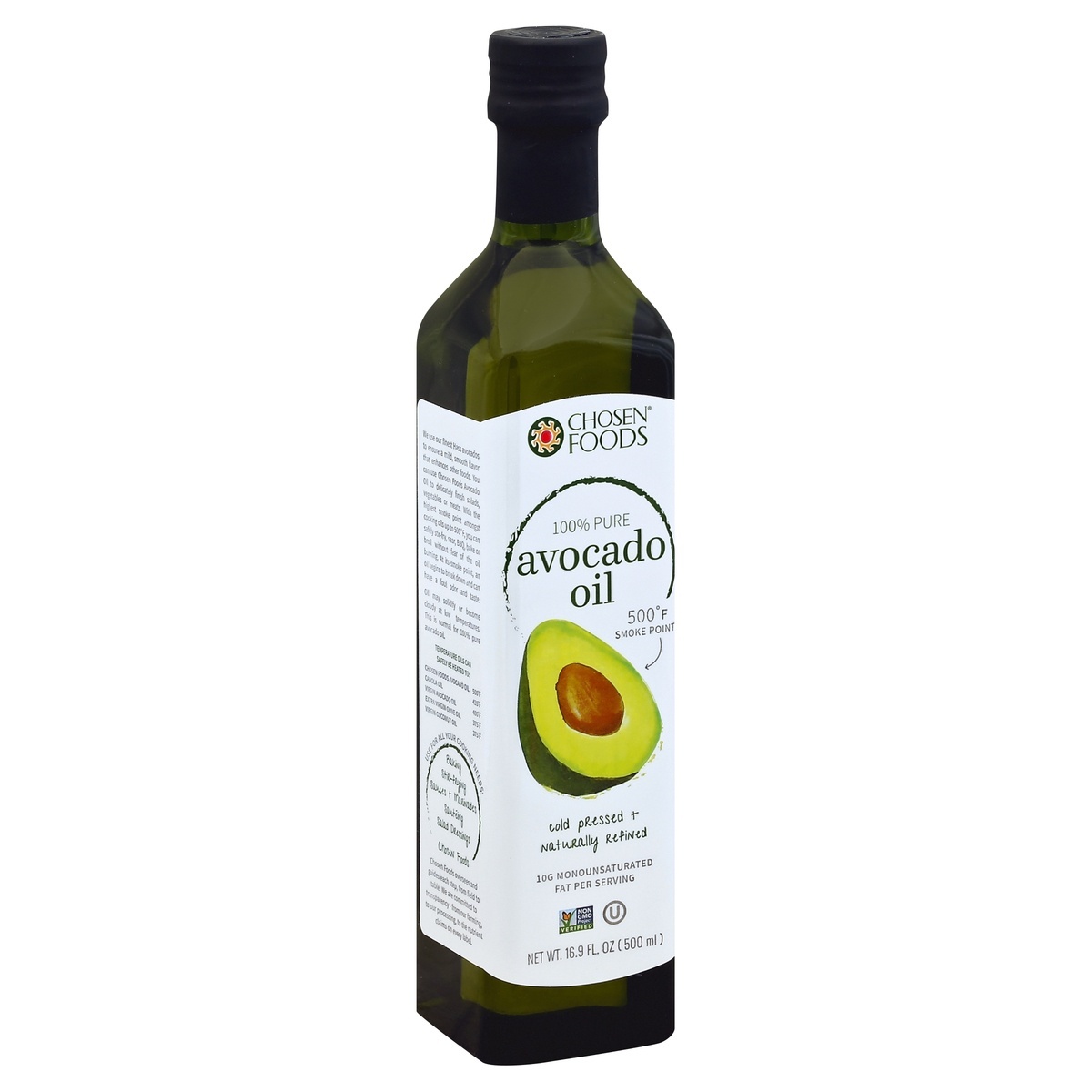 slide 1 of 1, Chosen Foods 100% Pure Avocado Oil 16.9 fl oz, 16.9 fl oz