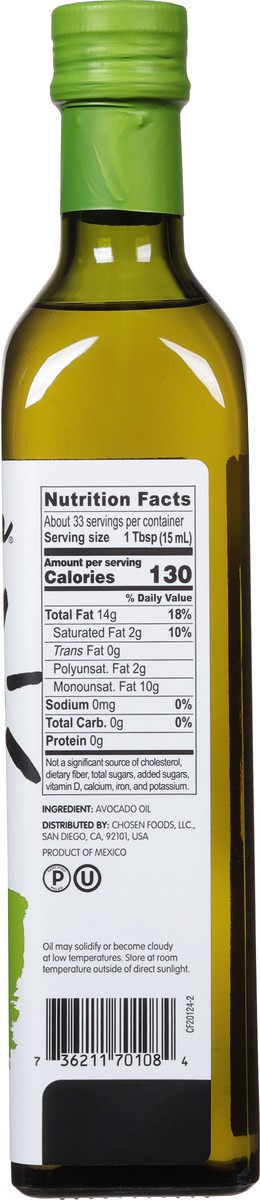 slide 9 of 9, Chosen Foods Avocado Oil, 16.9 fl oz