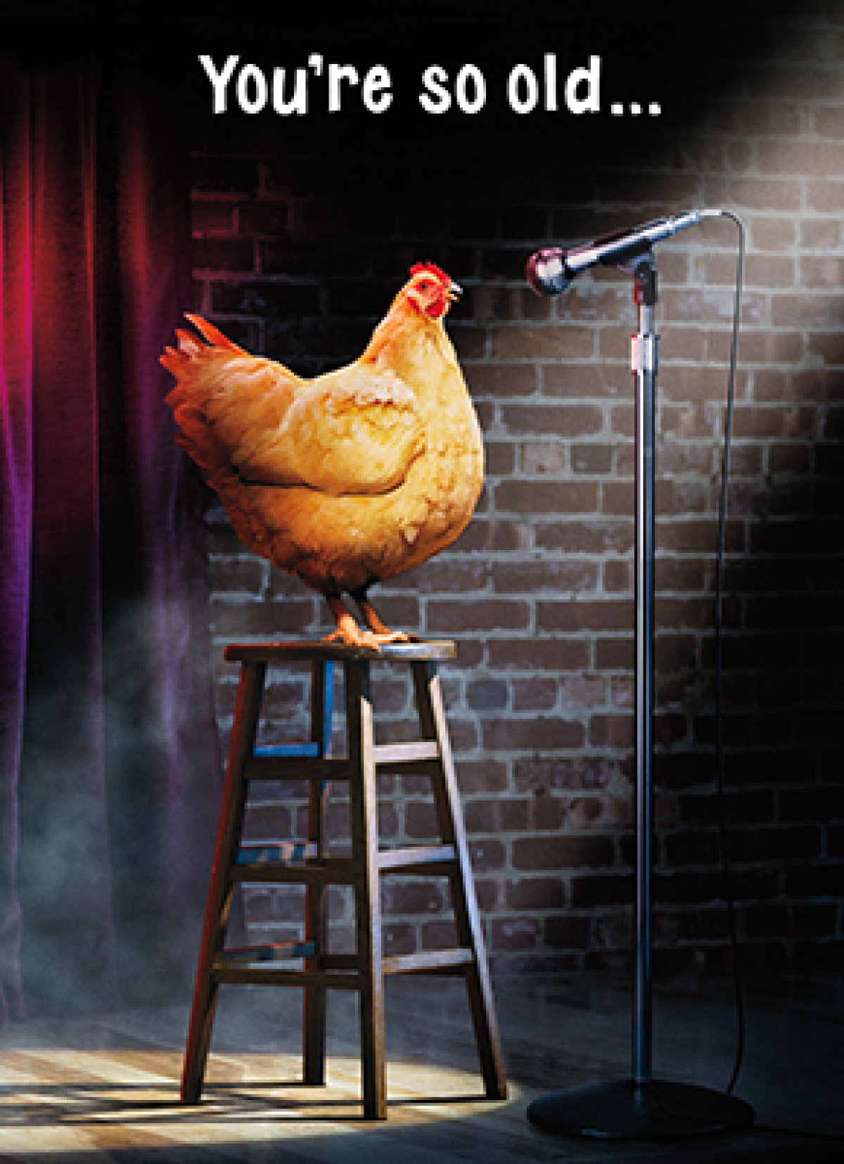 slide 1 of 1, Avanti Card Birthday Stage Chicken New Verse, 1 ct