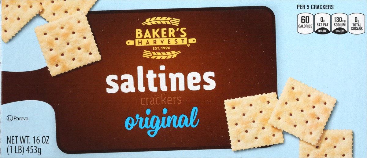 slide 12 of 14, Baker's Harvest Original Saltines Crackers 16 oz, 16 oz