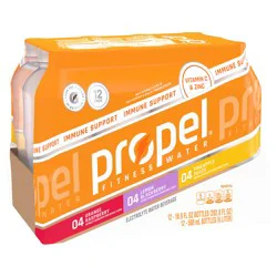 Propel Fitness Water, Orange Raspberry/Lemon Blackberry/Pineapple Peach- 12 ct