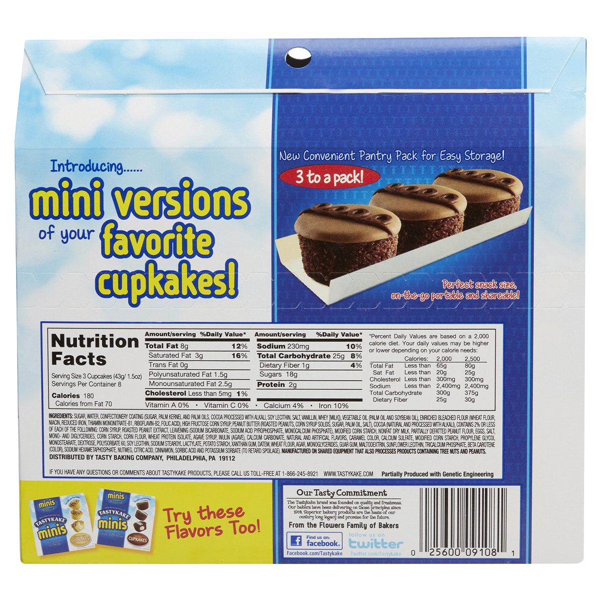 slide 2 of 2, Tastykake Mini Peanut Butter Swirly Cupkakes, 12 oz