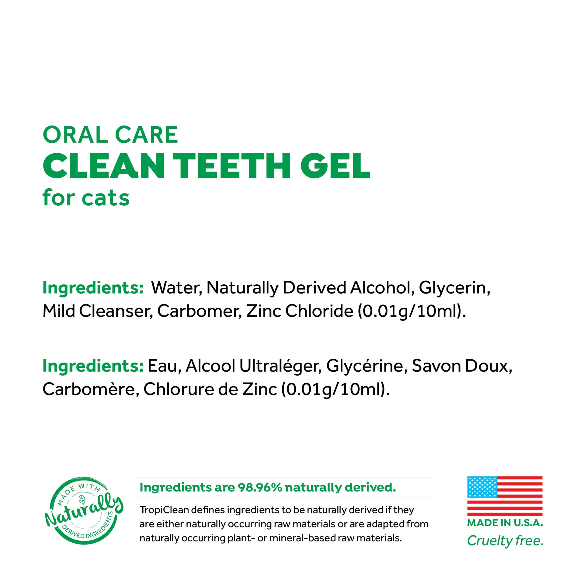 slide 4 of 9, TropiClean Fresh Breath No Brushing Clean Teeth Dental & Oral Care Gel for Cats, 2oz, 1 ct