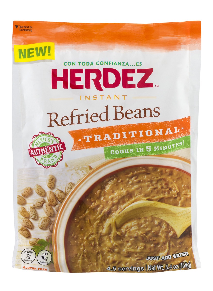 slide 1 of 6, Herdez Instant Traditional Refried Beans, 5.4 oz