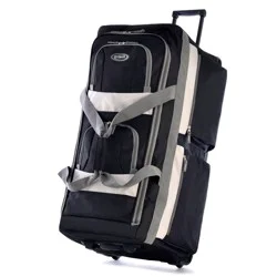 Olympia 30" Drop Bottom Rolling Duffel Black
