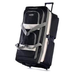 Olympia 30" Drop Bottom Rolling Duffel Black