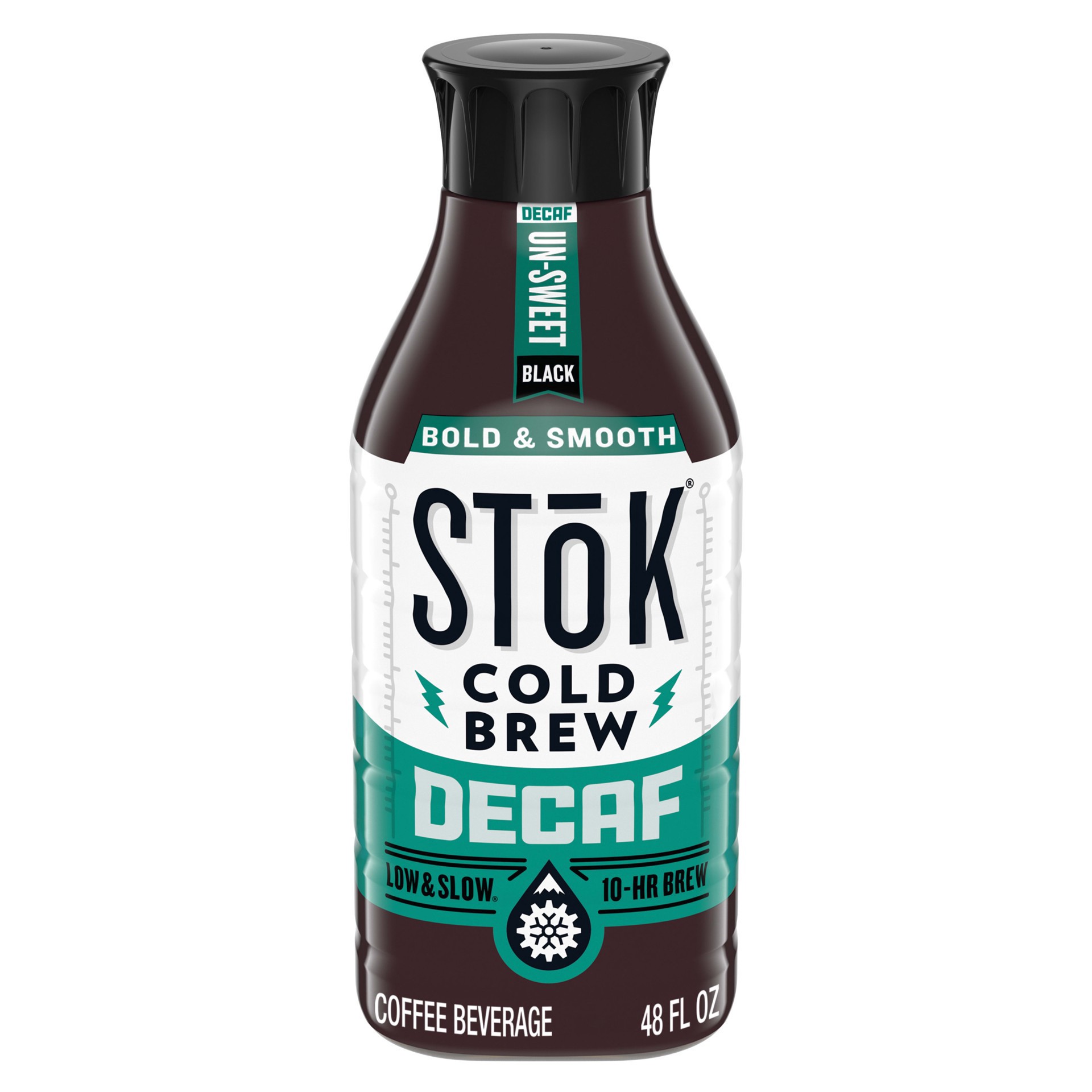 slide 1 of 1, SToK Decaf Cold Brew Coffee, Arabica-Based Blend, Black, Unsweetened, Medium Roast, 48 FL OZ Bottle, 48 fl oz