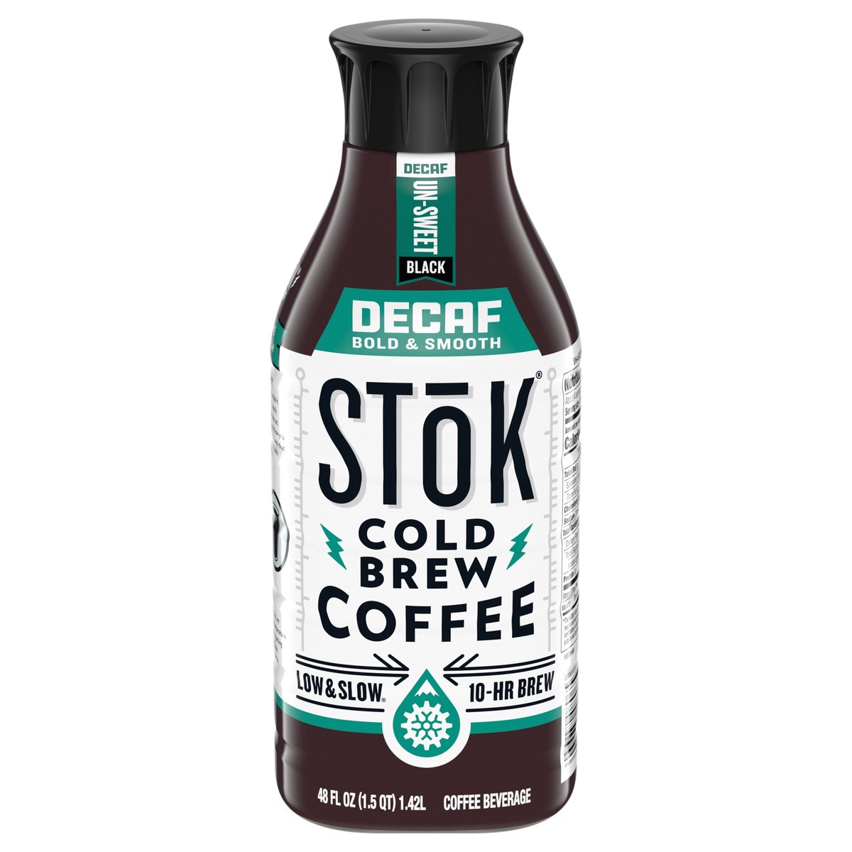 slide 1 of 15, STōK Decaf Bold & Smooth Unsweetened Cold Brew Coffee, Ready to Drink Bottled Coffee, 48 fl oz, 48 fl oz