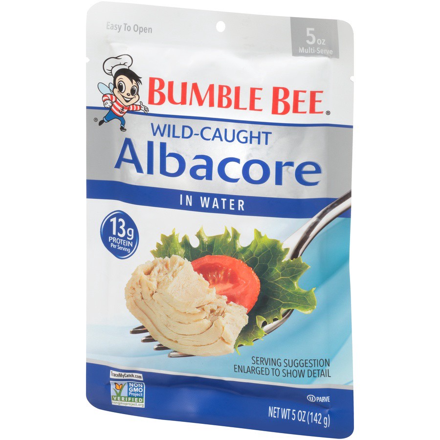 slide 3 of 8, Bumble Bee Premium Albacore Tuna In Water Pouch, 5 oz