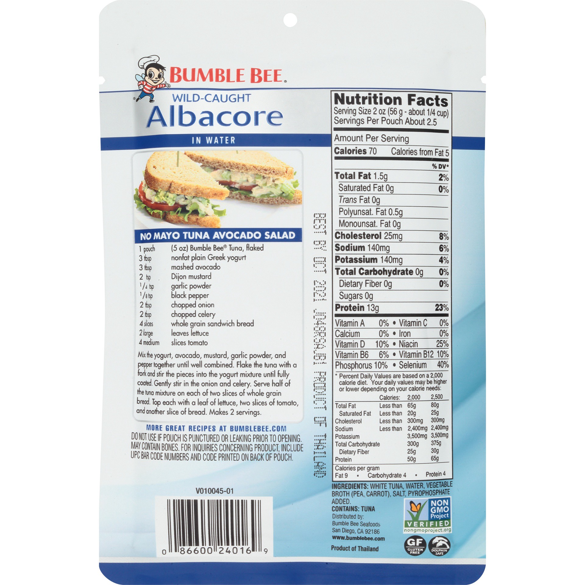 slide 6 of 8, Bumble Bee Premium Albacore Tuna In Water Pouch, 5 oz