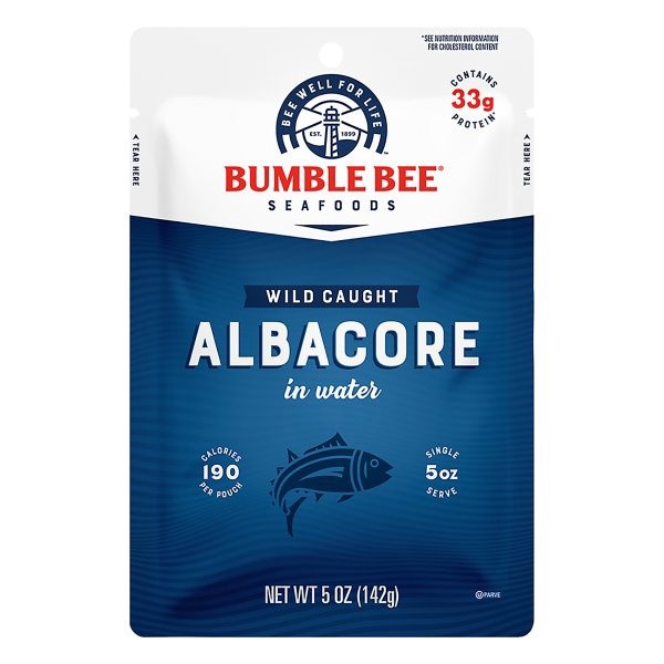 slide 1 of 8, Bumble Bee Premium Albacore Tuna In Water Pouch, 5 oz