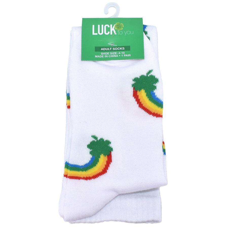 slide 1 of 1, Luck to you St. Pats Knee High Socks, 1 pair