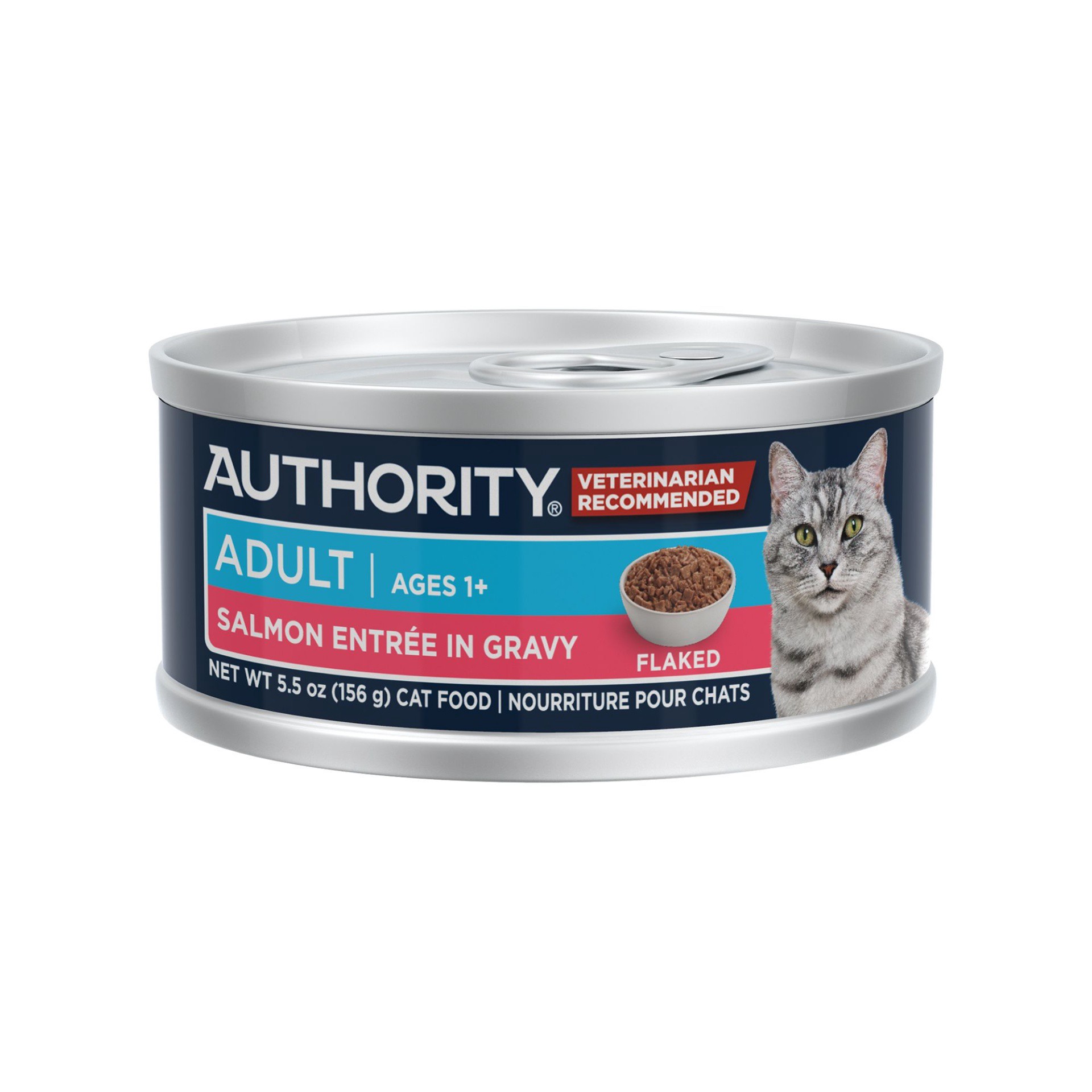 slide 1 of 1, Authority® Everyday Health Adult Cat Wet Food - 5.5 Oz, Flaked In Gravy, 5.5 oz