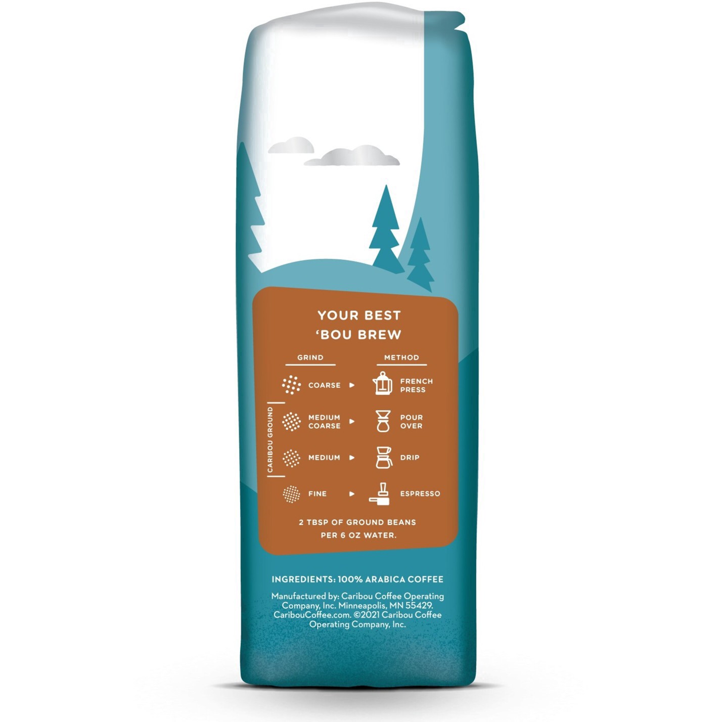 slide 45 of 52, Caribou Coffee Mahogany Dark Roast Ground Coffee Bag- 12 oz, 12 oz