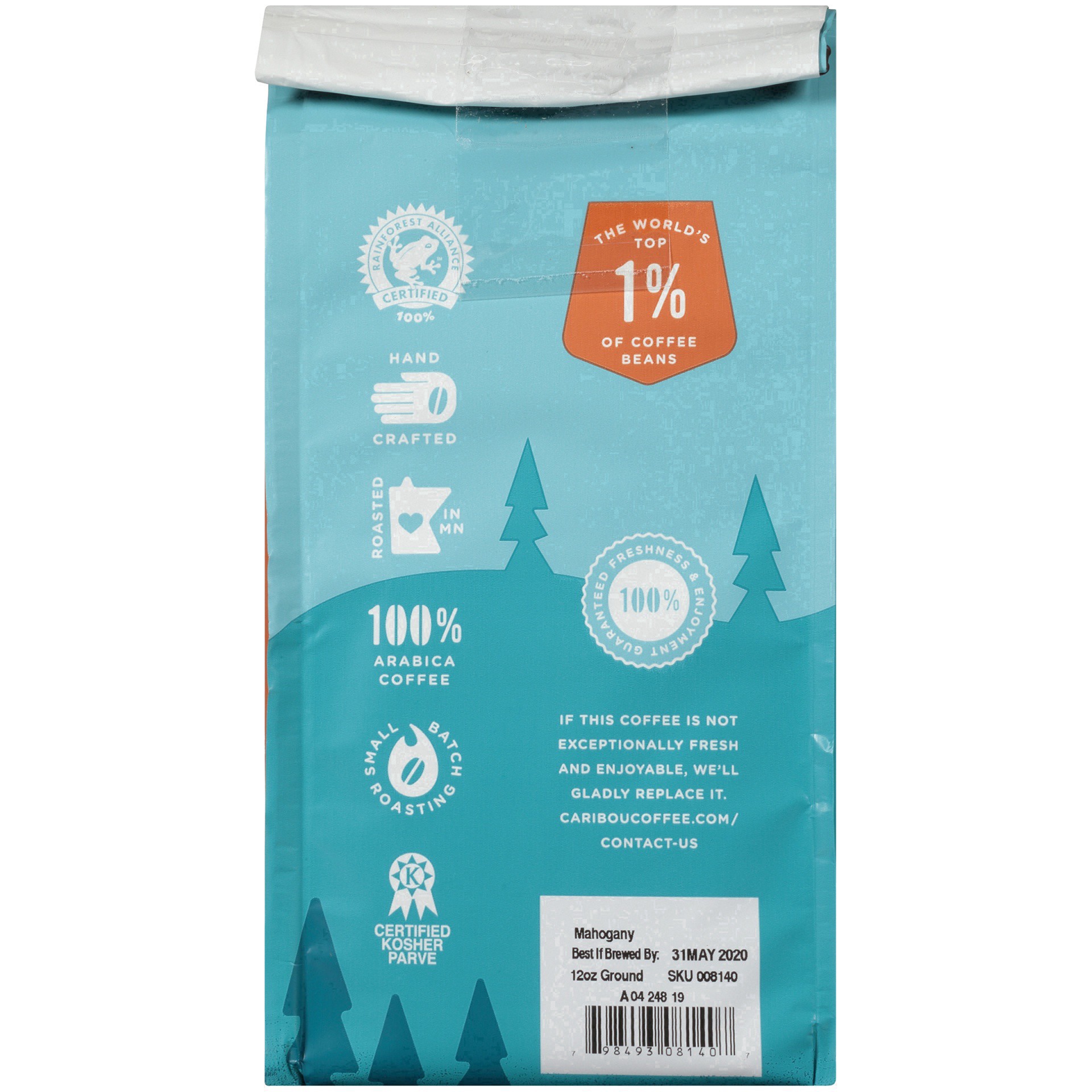 slide 49 of 52, Caribou Coffee Mahogany Dark Roast Ground Coffee Bag- 12 oz, 12 oz