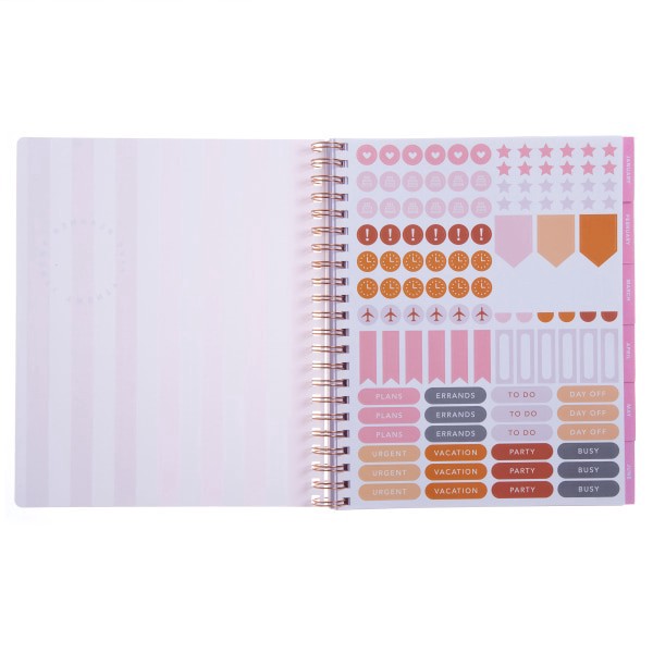 slide 3 of 4, 2025 Gartner Studios Weekly/Monthly Annual Planner, 9-1/8"" X 11"", Striped, January 2025 To December 2025, 1 ct