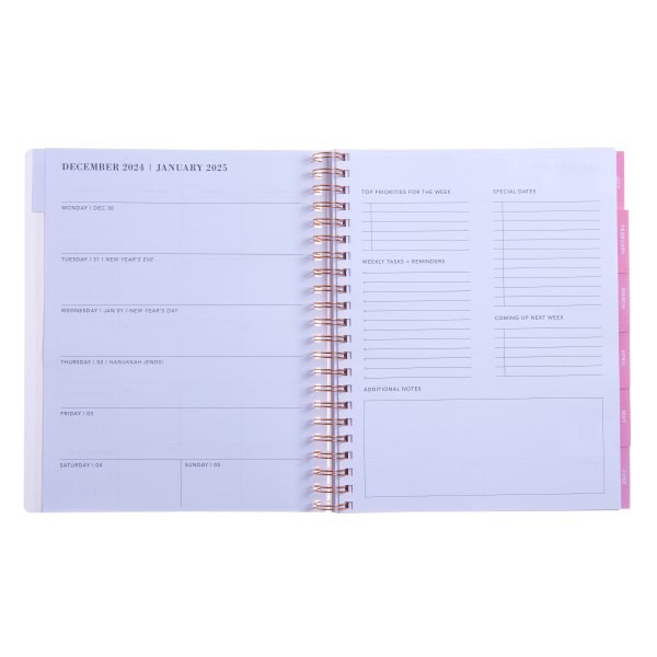 slide 2 of 4, 2025 Gartner Studios Weekly/Monthly Annual Planner, 9-1/8"" X 11"", Striped, January 2025 To December 2025, 1 ct