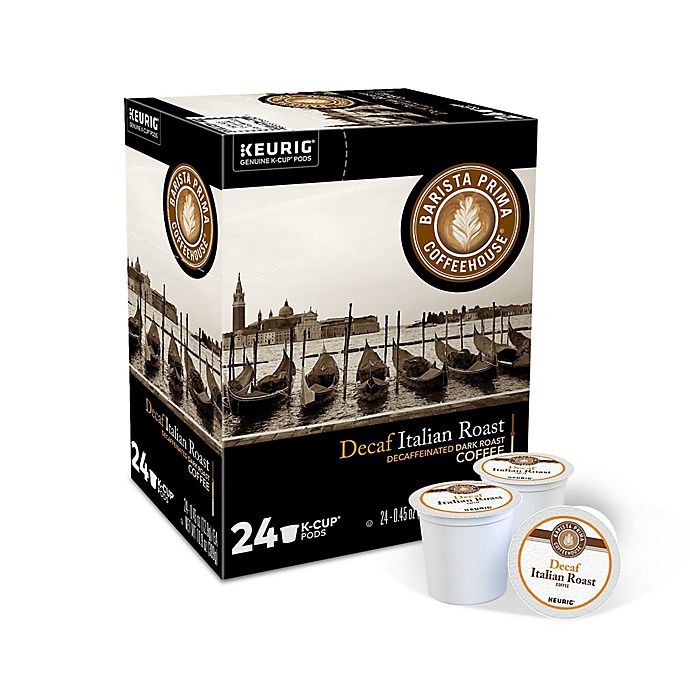 slide 2 of 8, Barista Prima Coffeehouse Decaf Italian Roast Coffee Keurig K-Cup Pods, 24 ct