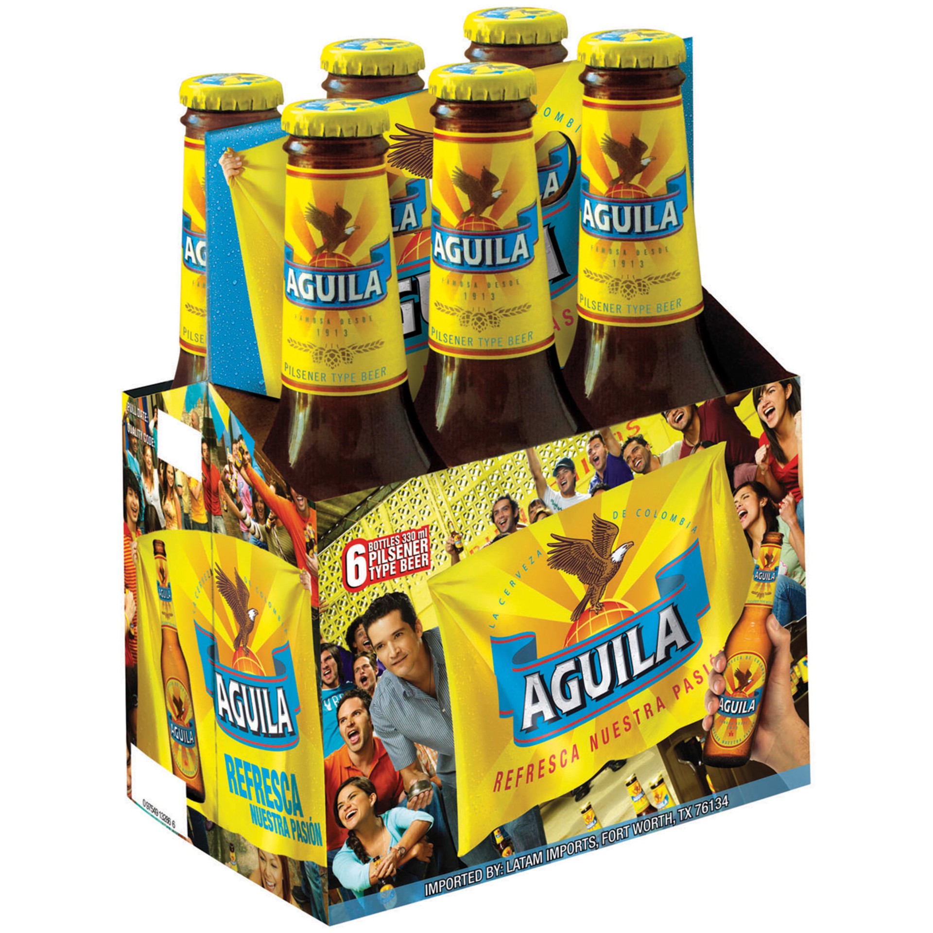 slide 1 of 2, Aguila - 33 cl, 6 ct; 12 oz