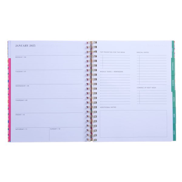 slide 4 of 4, 2025 Gartner Studios Wrapped Hardcover Daily/Weekly/Monthly Spiral Annual Planner, 9-1/8"" X 11"", Multicolor, January 2025 To December 2025, 100558, 1 ct