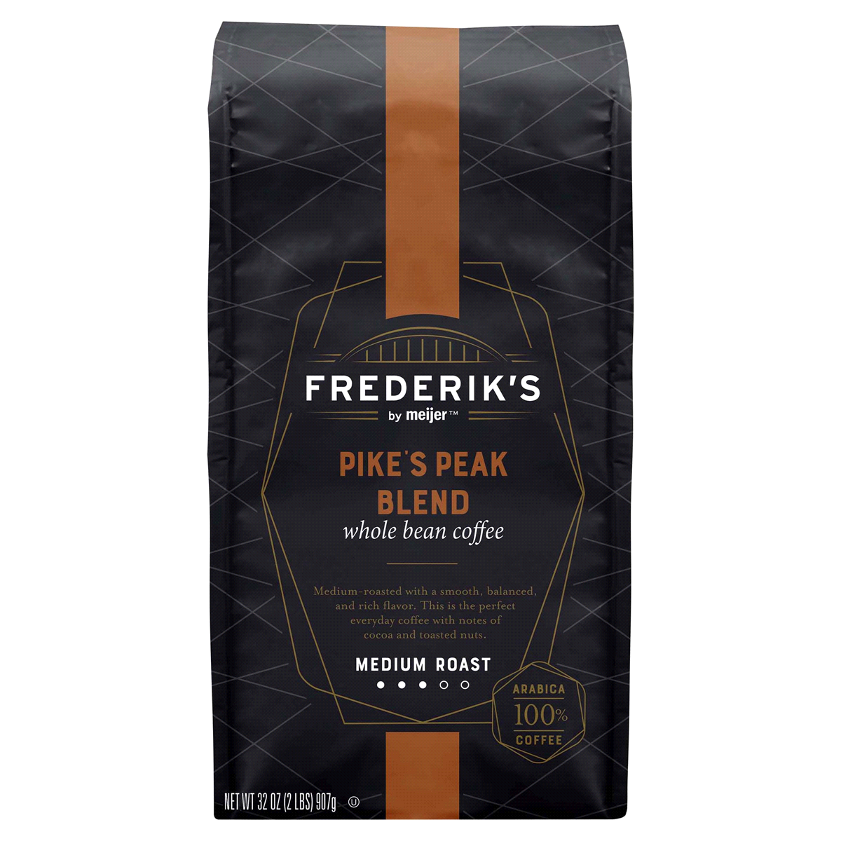 slide 1 of 13, Frederik’s by Meijer Pikes Peak Whole Bean Coffee- 32 oz, 32 oz