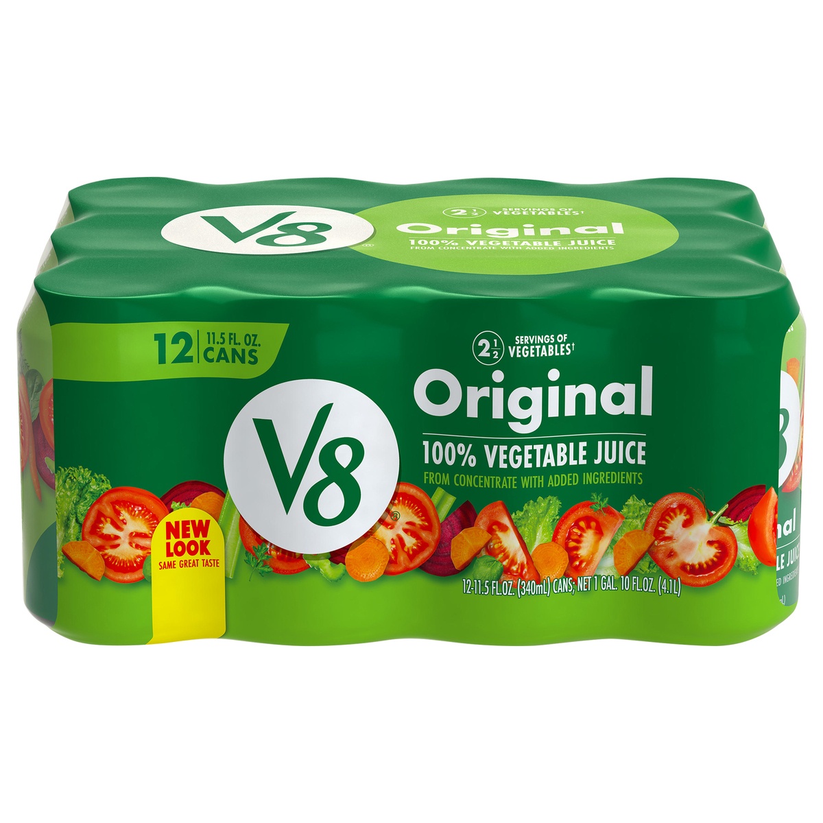 slide 1 of 1, V8 Original 100% Vegetable Juice, 138 fl oz