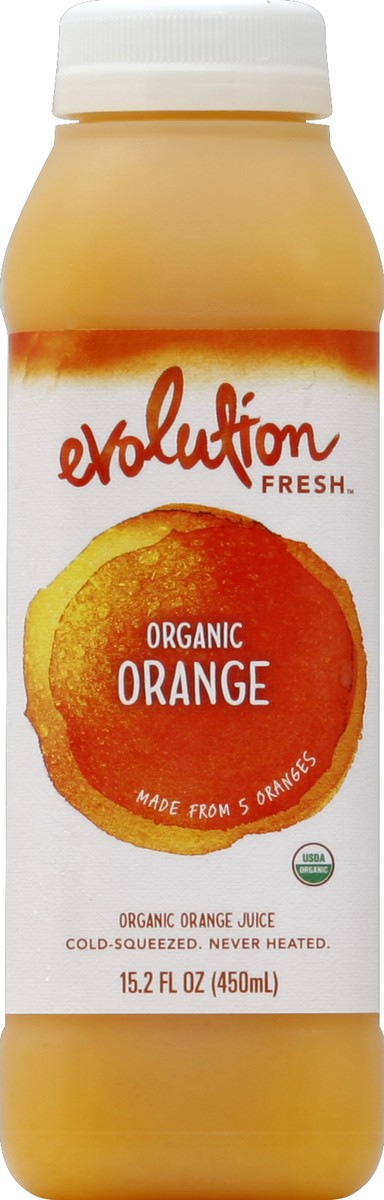 slide 7 of 7, Evolution Fresh Organic Pure Orange Cold-Pressed Vegetable & Fruit Juice Blend 15.2 oz., 15.2 oz