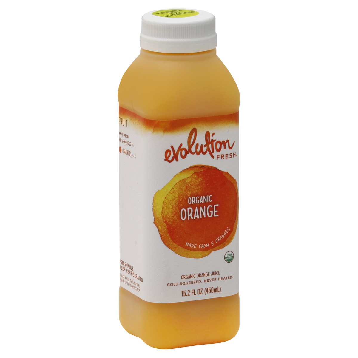 slide 3 of 7, Evolution Fresh Organic Pure Orange Cold-Pressed Vegetable & Fruit Juice Blend 15.2 oz., 15.2 oz