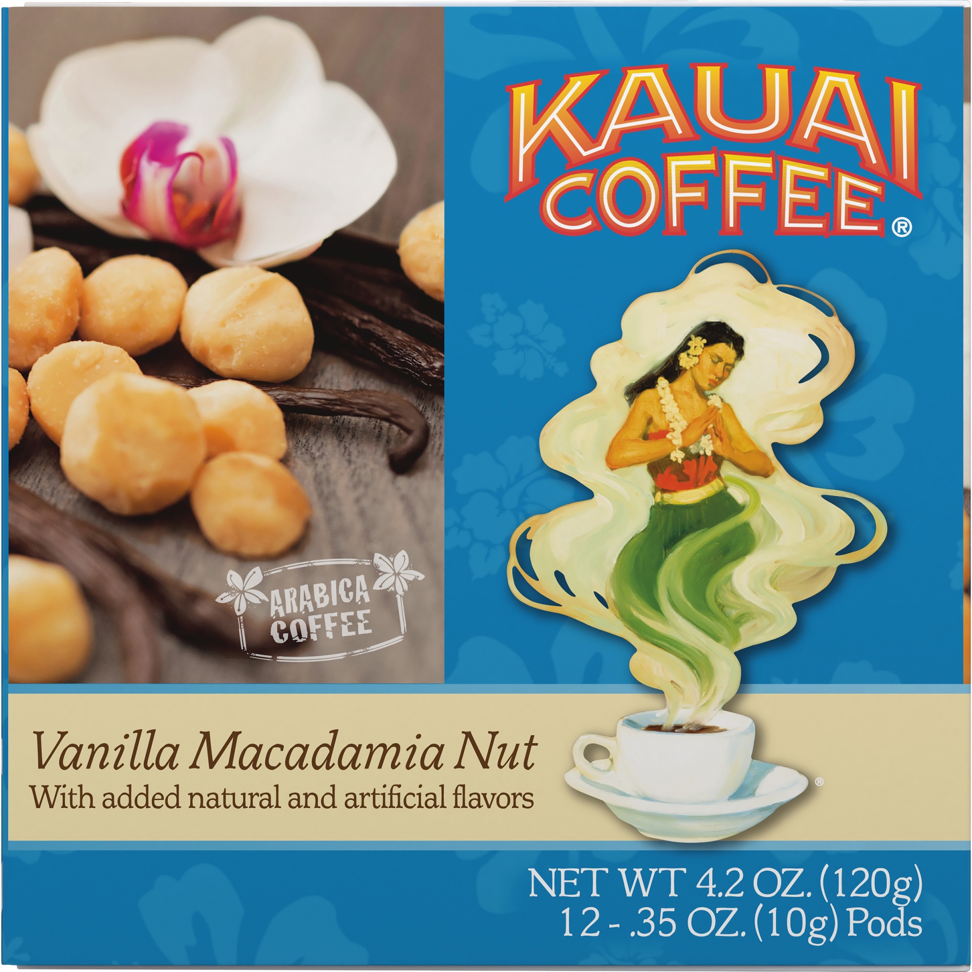 Kauai Coffee Vanilla Macadamia Nut Single Serve Coffee Pods 12 ct; 4.2 ...