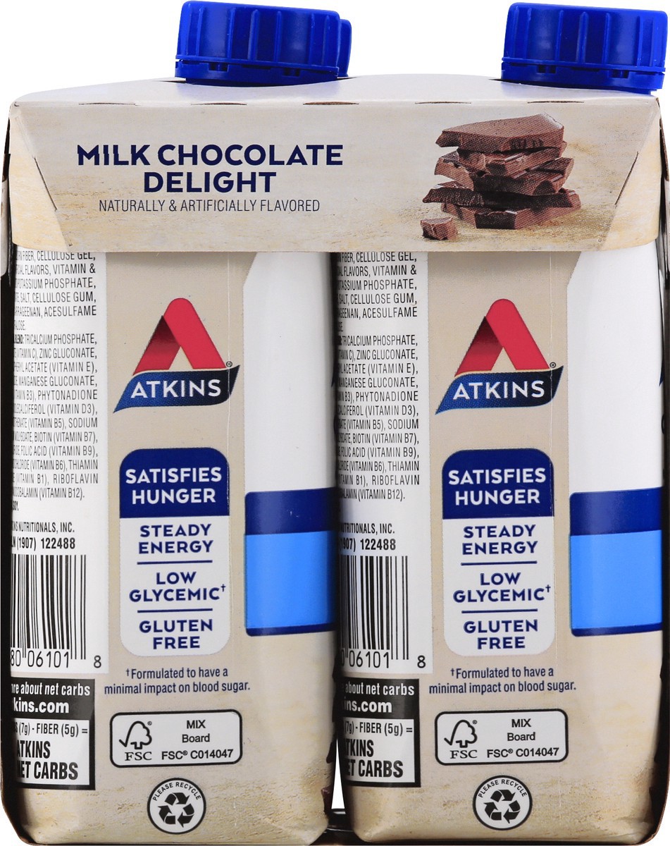 slide 7 of 9, Atkins Protein-Rich Shake Milk Chocolate Delight, 44 fl oz