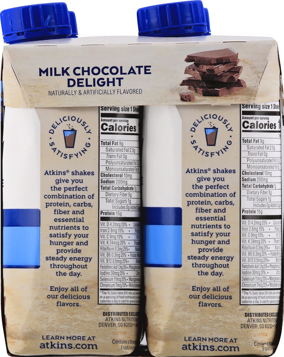 slide 8 of 9, Atkins Protein-Rich Shake Milk Chocolate Delight, 44 fl oz