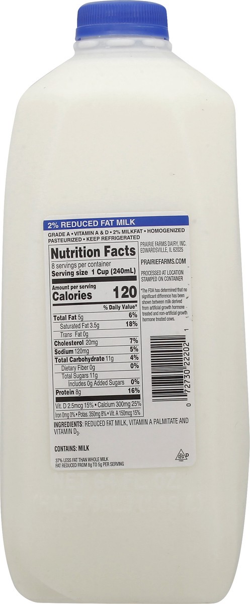slide 2 of 10, Prairie Farms 2% Milk - 0.5 gal, 1/2 gal