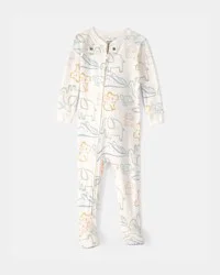 Carter's Baby Elephant 100% Cotton Snug Fit 1-Piece Pajama Set - Ivory, 12M