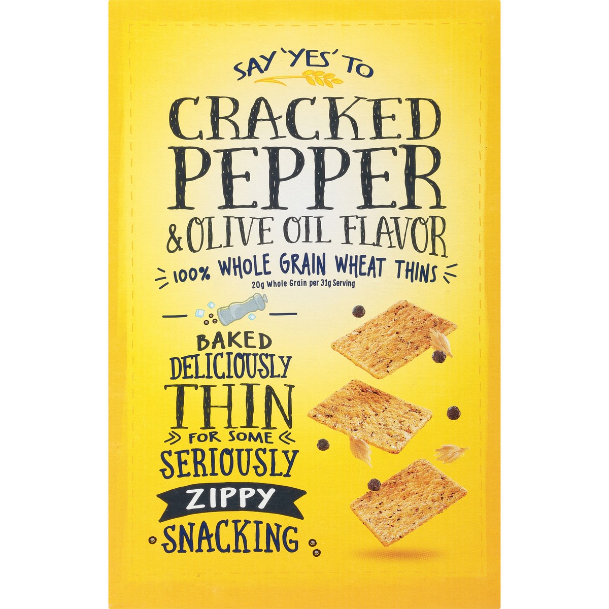 slide 13 of 14, Wheat Thins Cracked Pepper & Olive Oil Whole Grain Wheat Crackers, 9 oz, 0.56 lb
