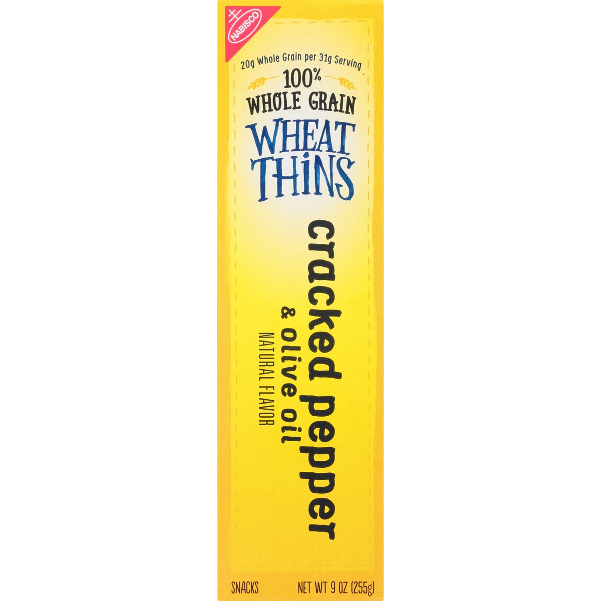 slide 8 of 14, Wheat Thins Cracked Pepper & Olive Oil Whole Grain Wheat Crackers, 9 oz, 0.56 lb