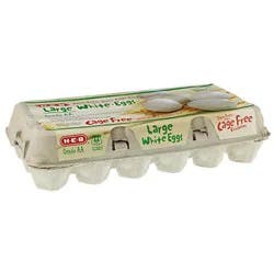 H-E-B AA Cage Free White Large Eggs